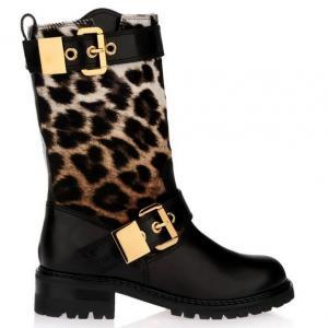 leopard motorcycle boots
