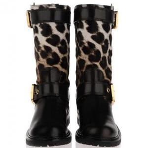leopard motorcycle boots