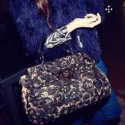 Leopard Print Lace Handbag