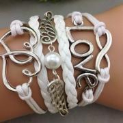 White Infinity Love Bracelet