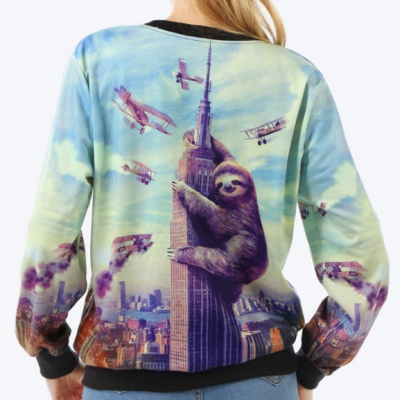 Fun Blue Sloth Sweatshirt
