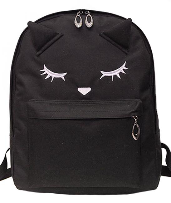 Embroidery Cat Ear Backpack (3 Colors)