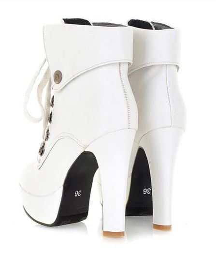 white long platform boots